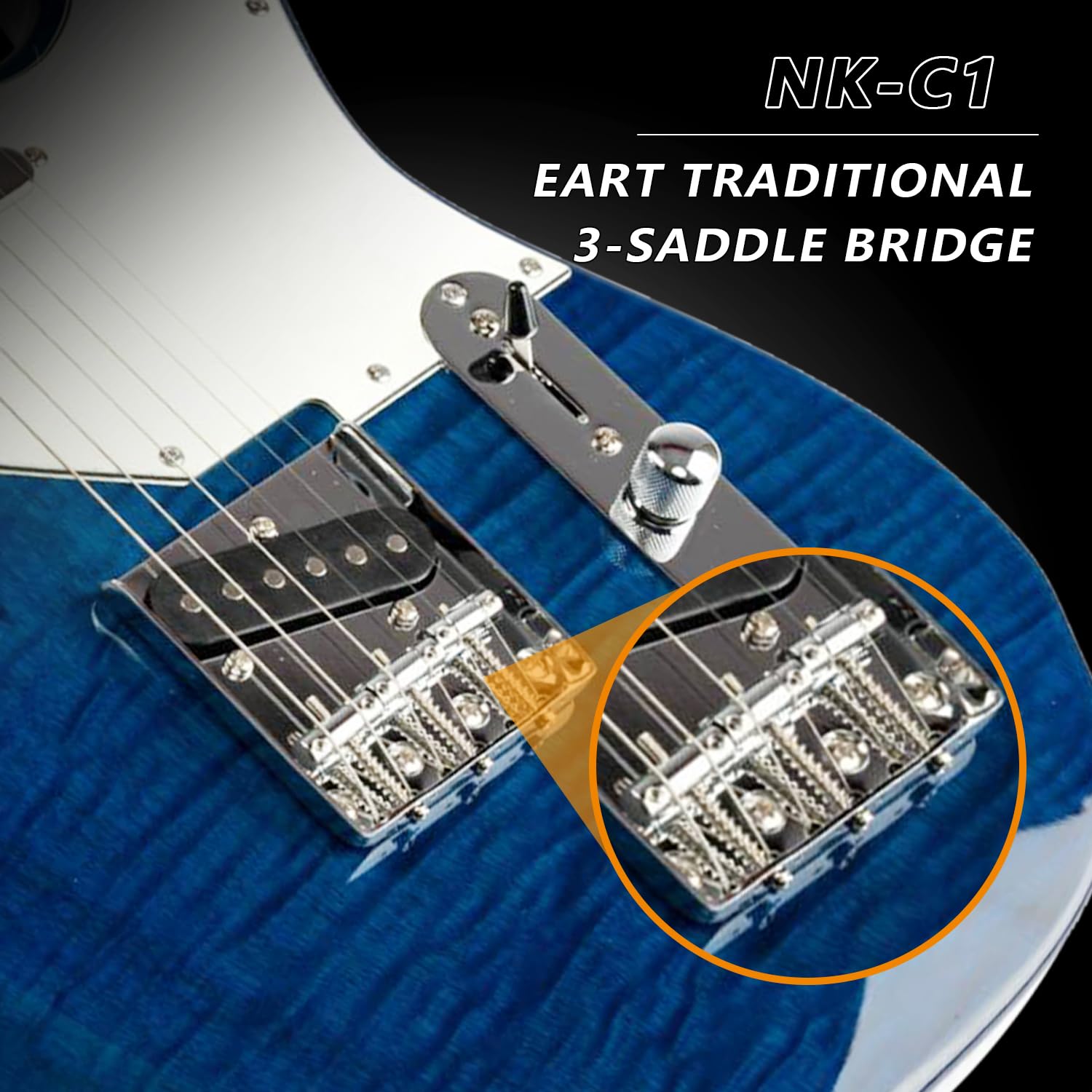 Amazon | EARTクラシックエレキギターメイプル指板、ステンレス